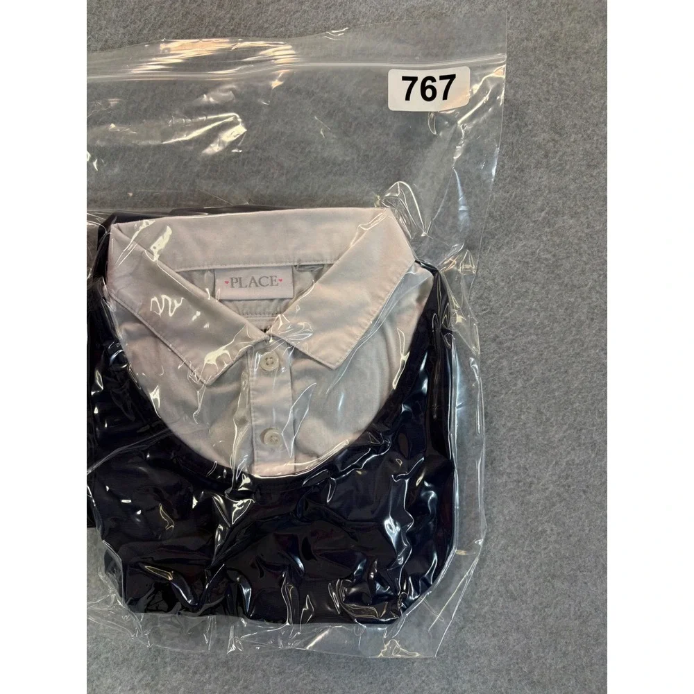 Childrens Place Girls Navy Blue School Uniform Jumper Dress White Collar 2101083